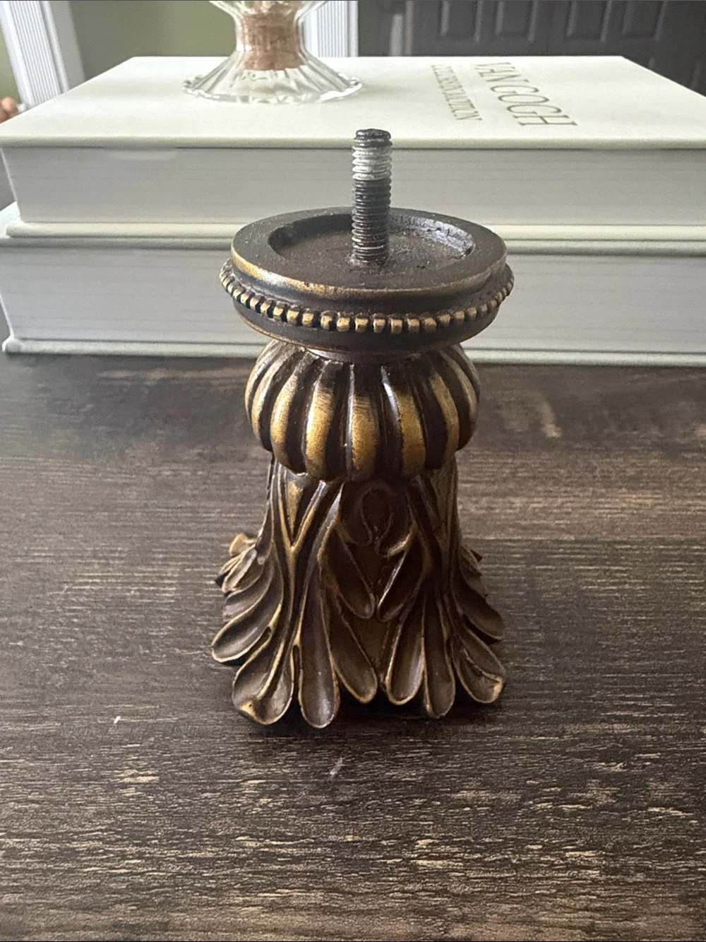 Decorative finials - Gold-Bronze color (curtain end caps)